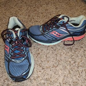 Saucony blue sneakers worn once